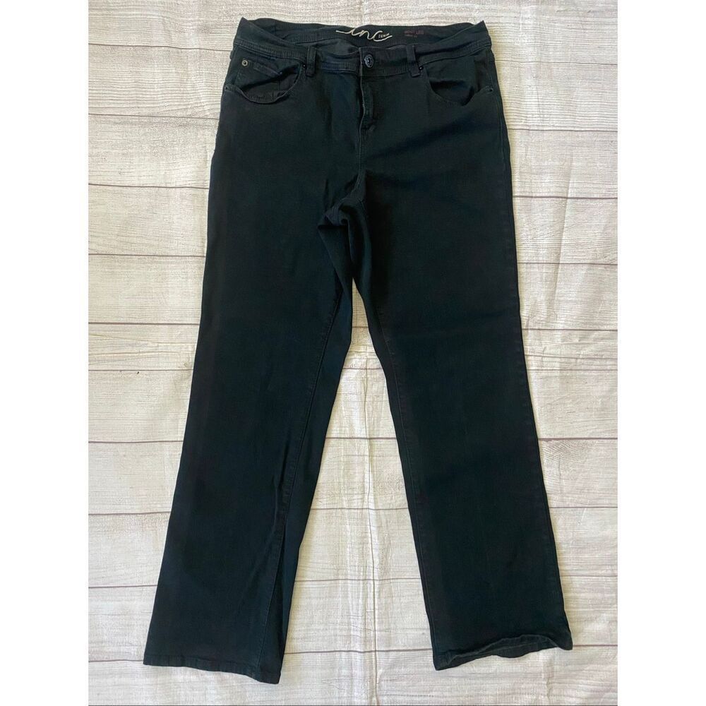 INC International Concepts women 14 cotton blend stretchy curvy fit bootleg jean